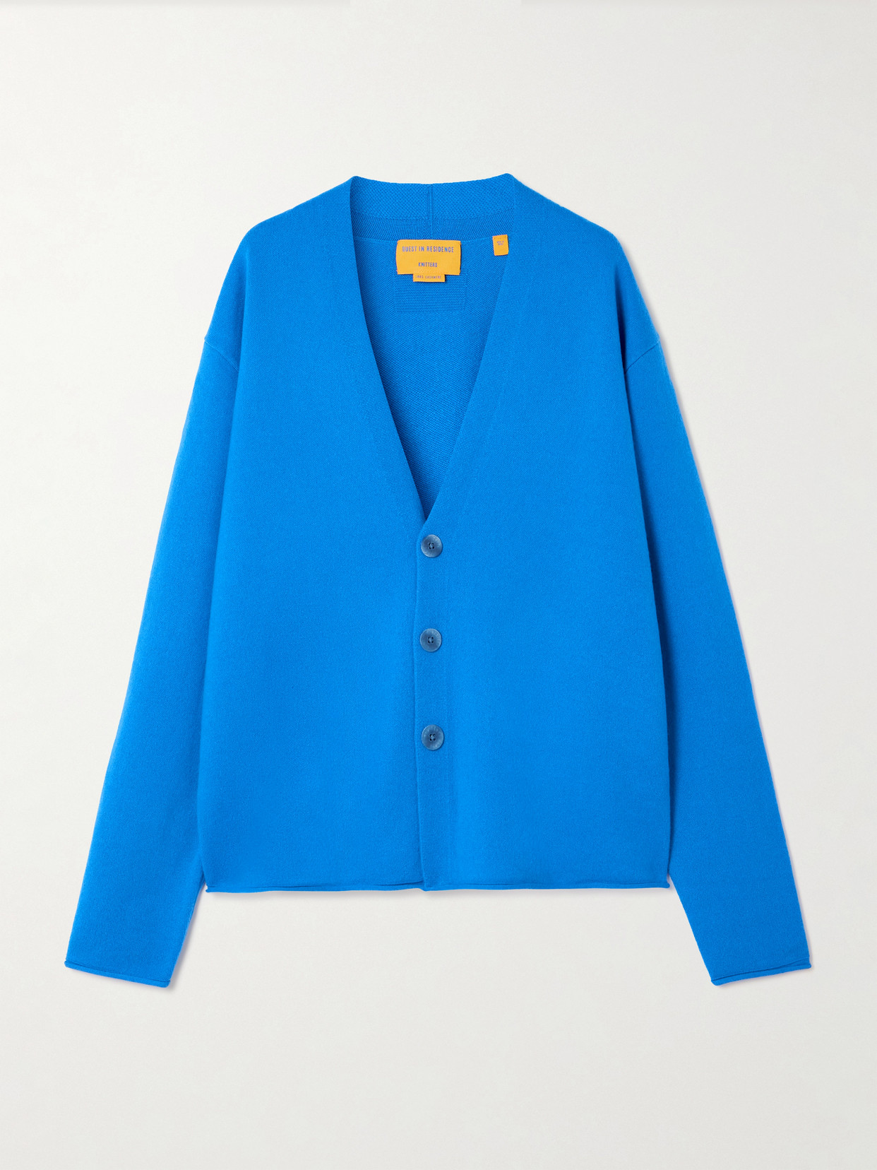 Guest In Residence Everywear Oversized Cashmere Cardigan In Blue