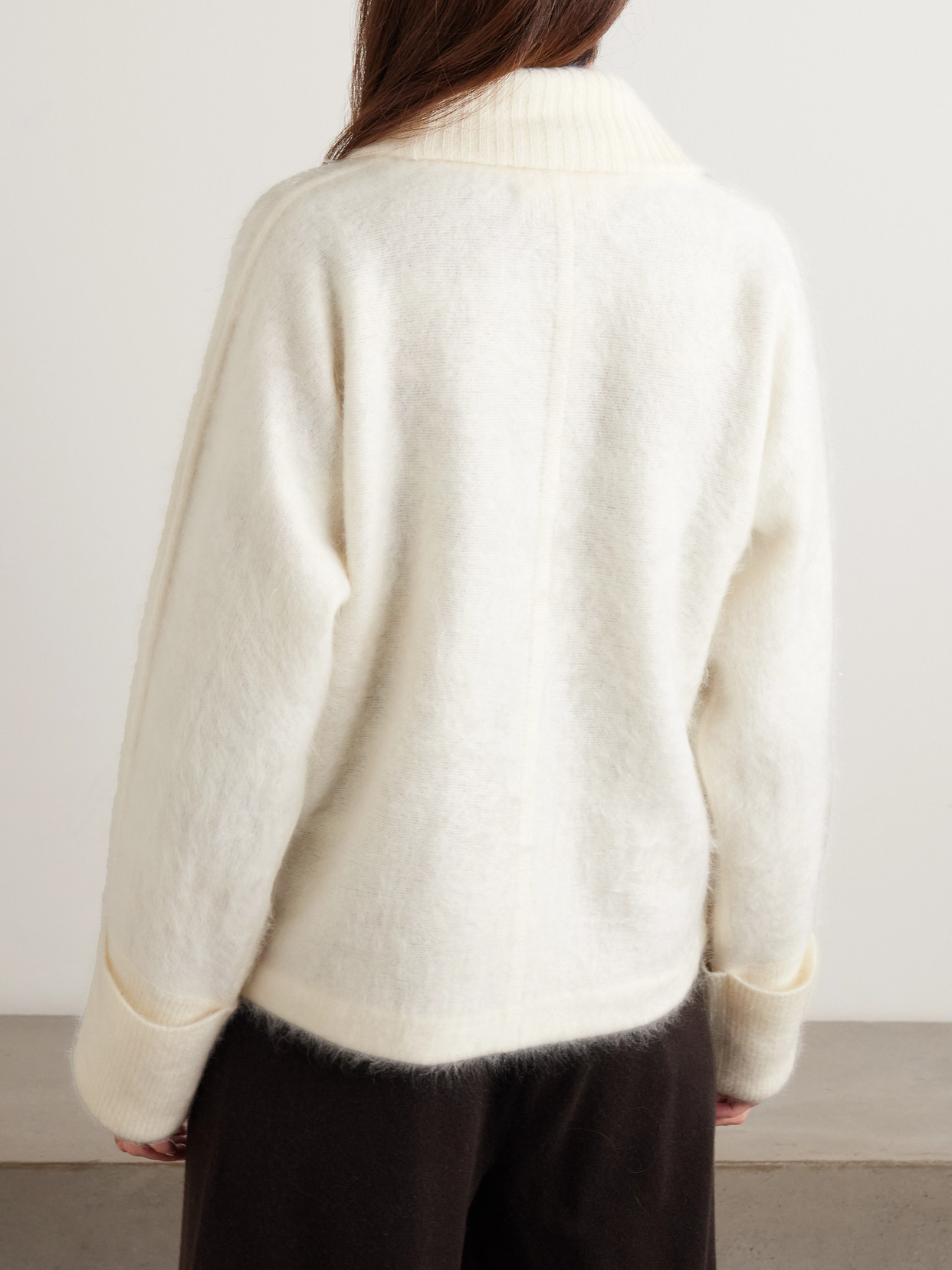 Grizzly Double-Breasted Brushed-Cashmere Jacket