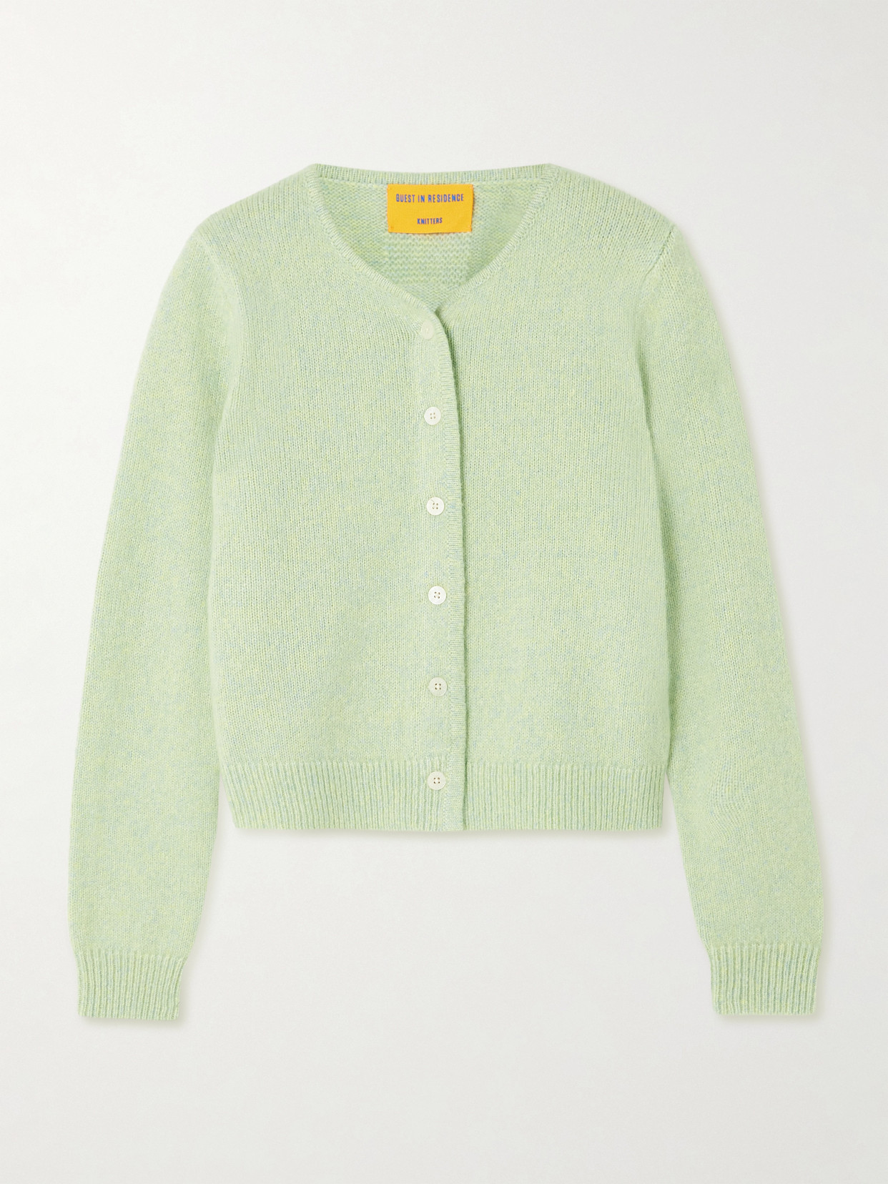 Guest In Residence Ava Cashmere And Silk-blend Cardigan In Green