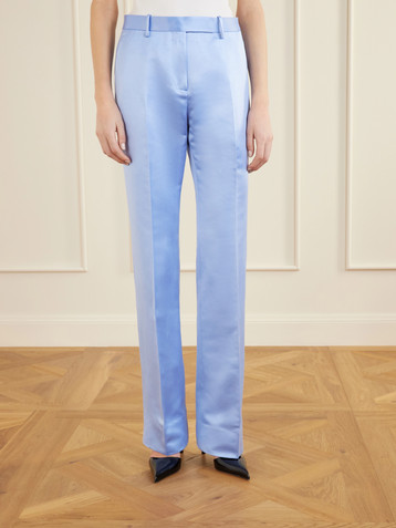 Tom Ford Cotton and silk-blend duchesse satin straight-leg pants