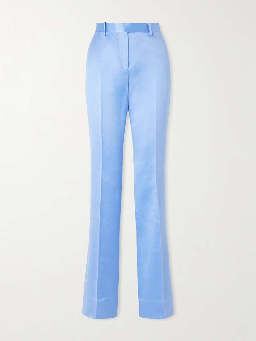 Tom Ford Cotton And Silk-blend Duchesse Satin Straight-leg Pants