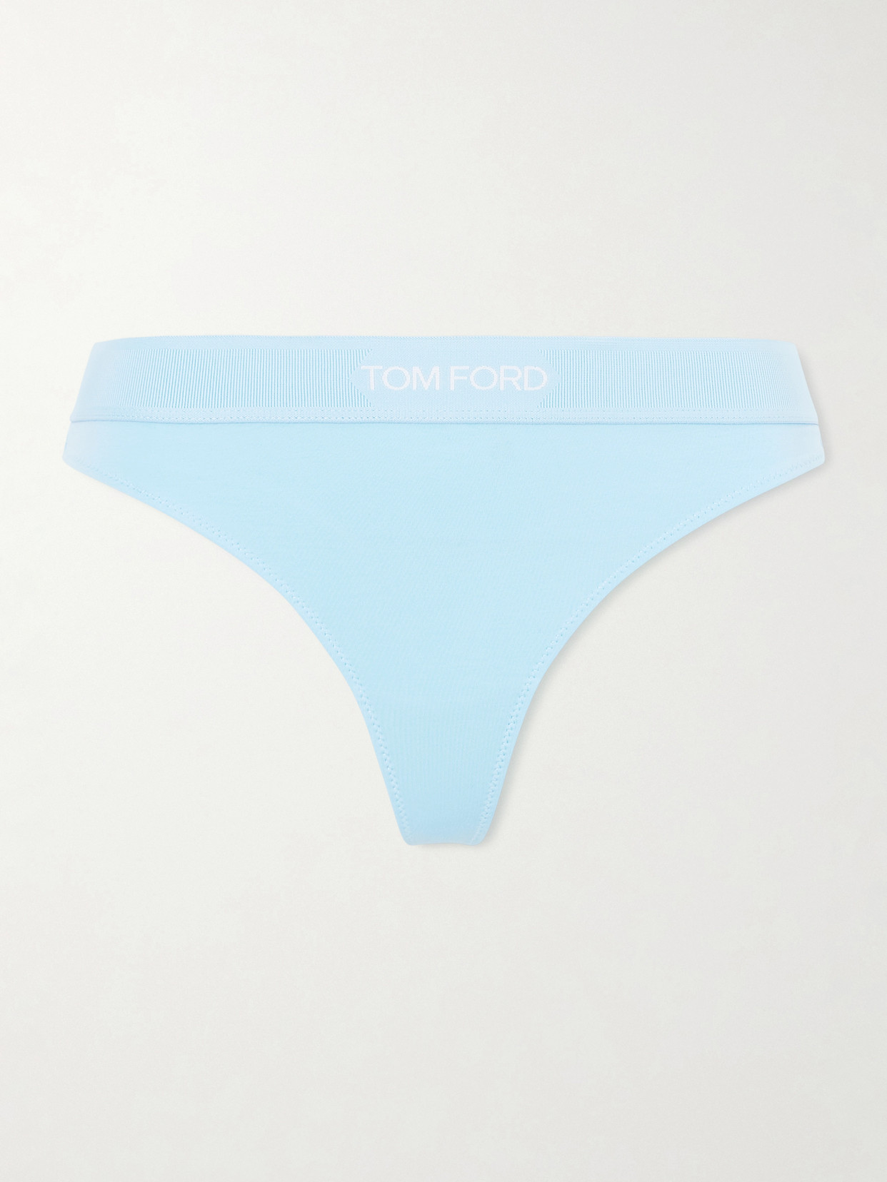 Tom Ford Stretch-modal Jersey Thong In Blue
