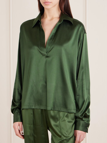 Tom Ford Silk-blend satin blouse