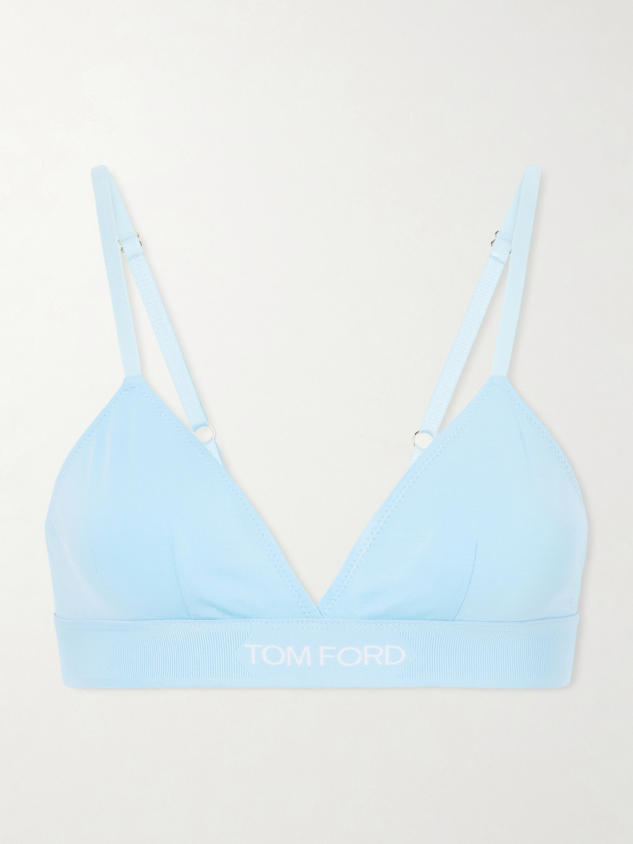 Tom Ford Stretch-modal Jersey Soft-cup Triangle Bra In Blue