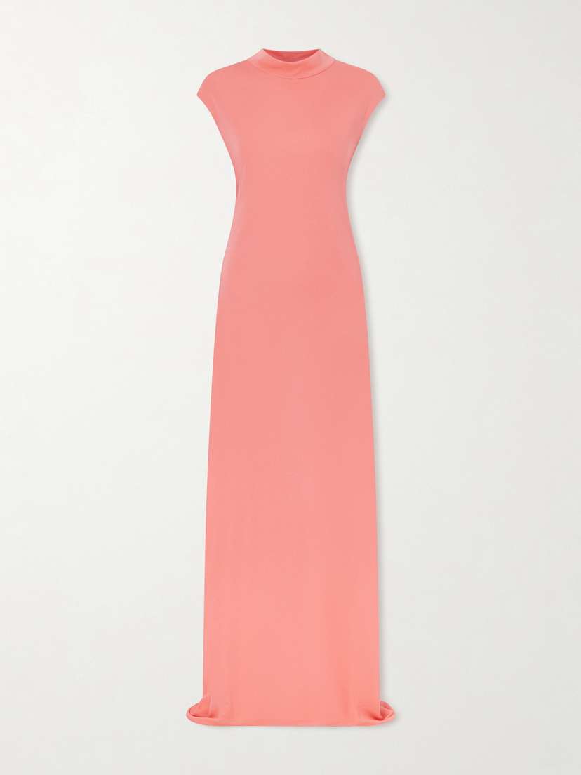 Tom Ford Open-back Asymmetric Knotted Crepe-jersey Maxi Dress