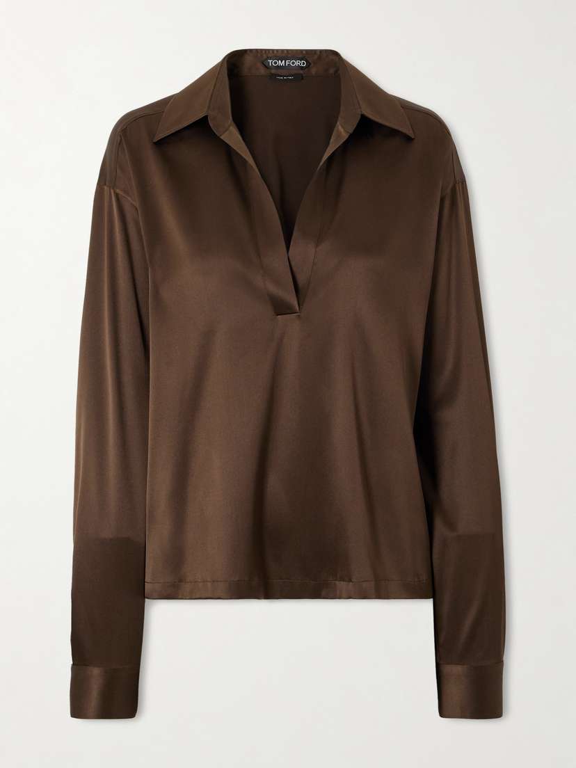 Tom Ford Silk-blend Satin Blouse
