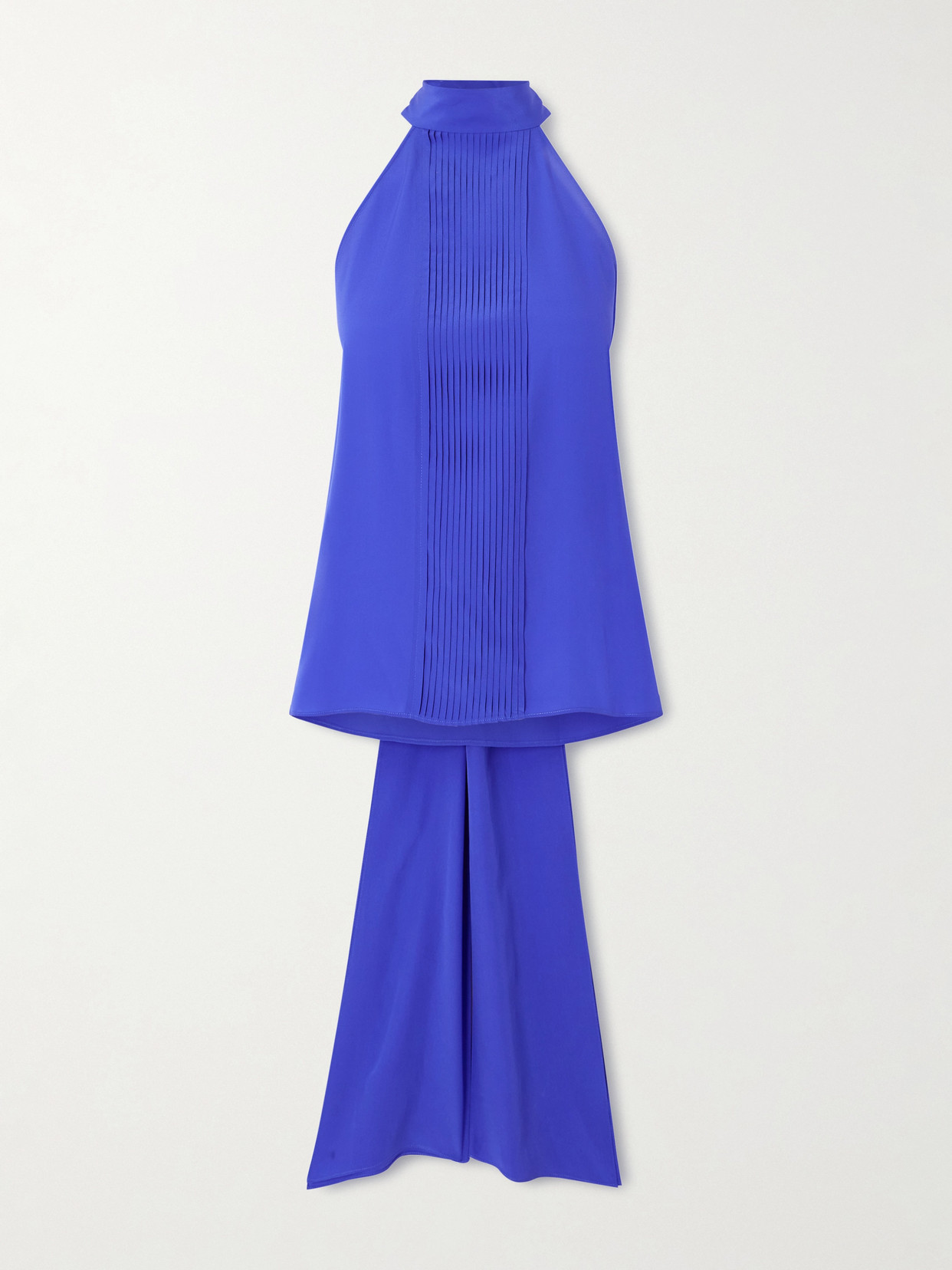 Tom Ford Pleated Silk-crepe De Chine Blouse In Purple