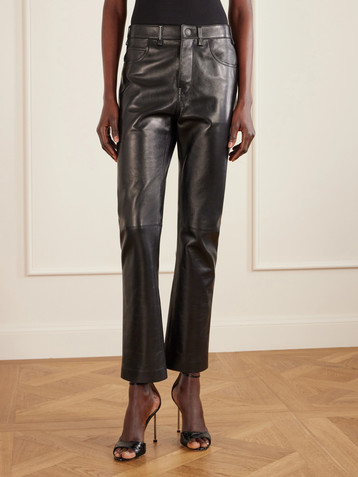 Tom Ford Leather straight-leg pants