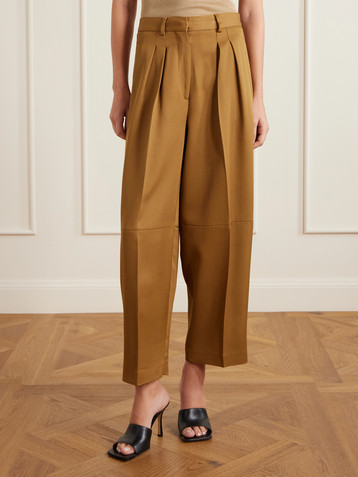 Altuzarra Dash pleated twill barrel-leg pants