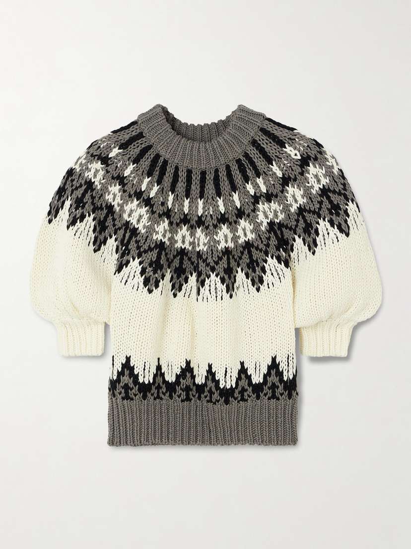 Altuzarra Marty Fair Isle Cotton Sweater