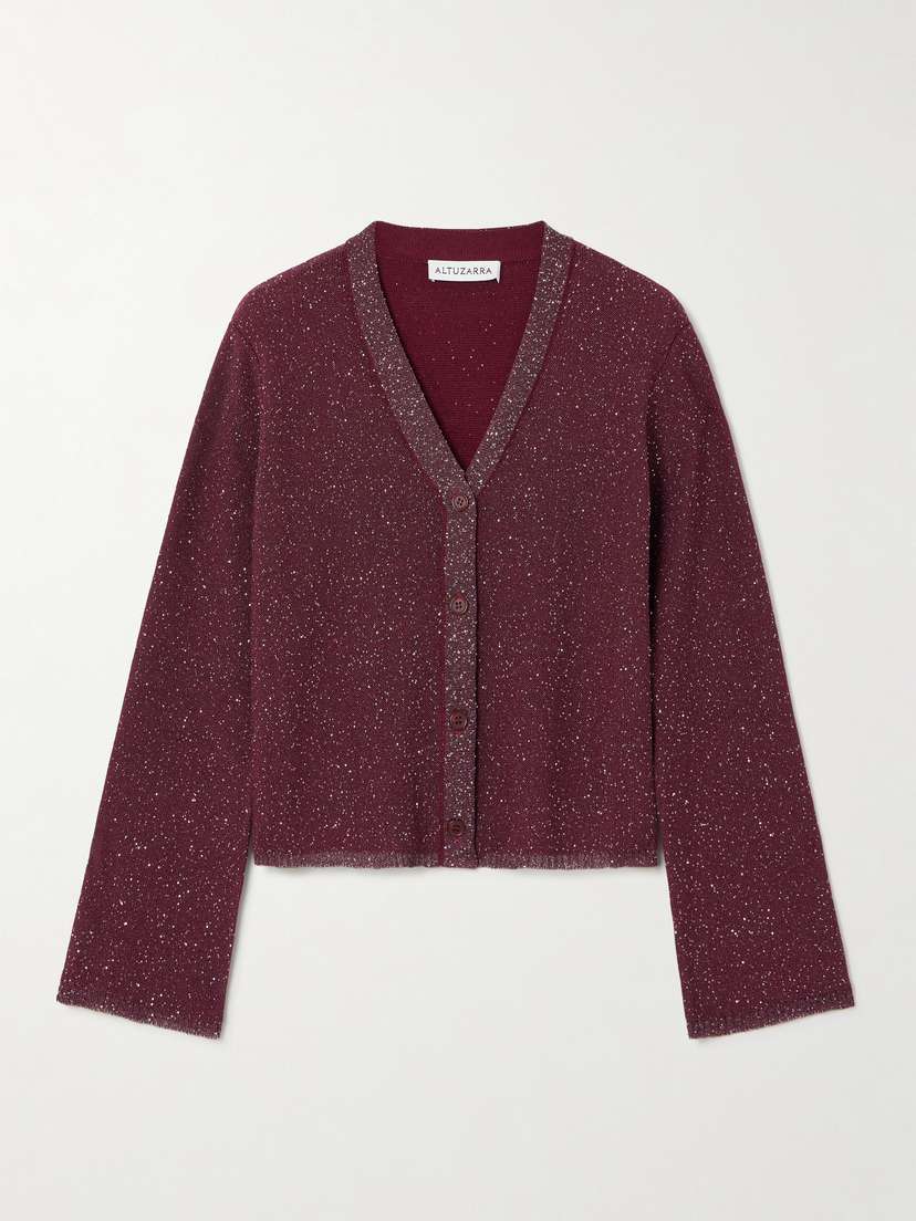 Altuzarra Taylor Sequin-embellished Knitted Cardigan