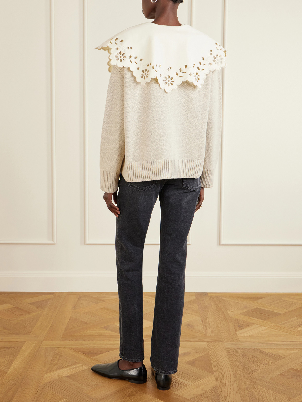 Toro Broderie Anglaise-Trimmed Sweater