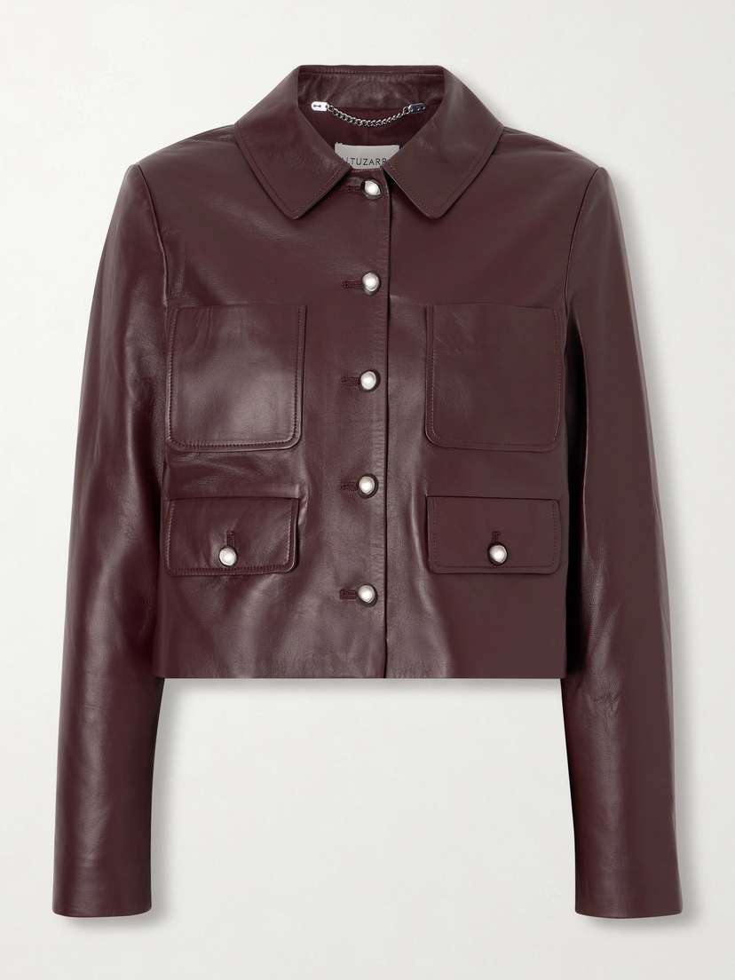 Altuzarra Astley Cropped Leather Jacket