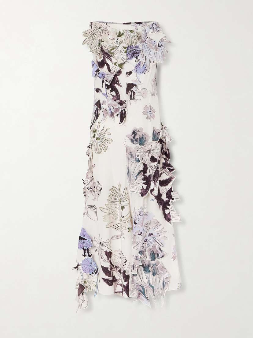 Altuzarra Carrol Floral-print Silk-crepe Midi Dress