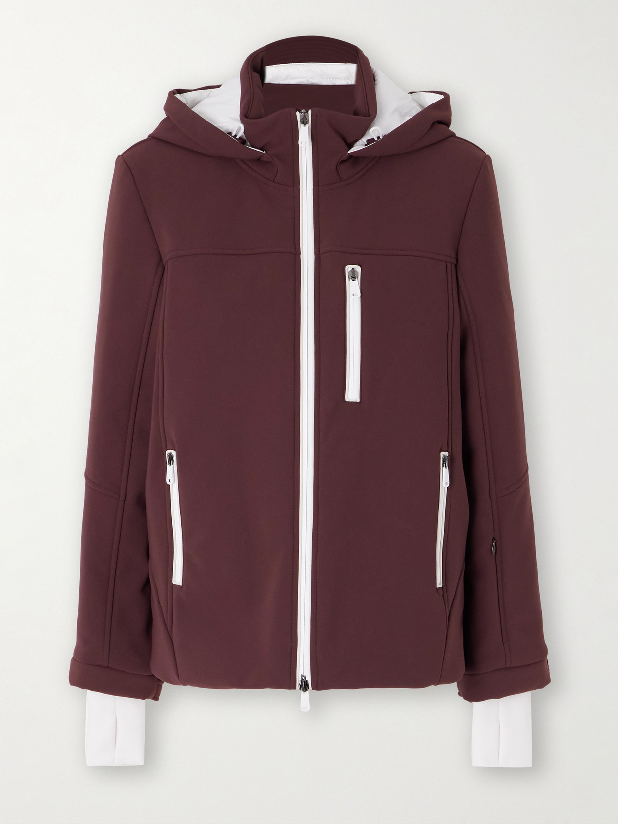 Brunello Cucinelli Hooded Padded Ski Jacket In Brown