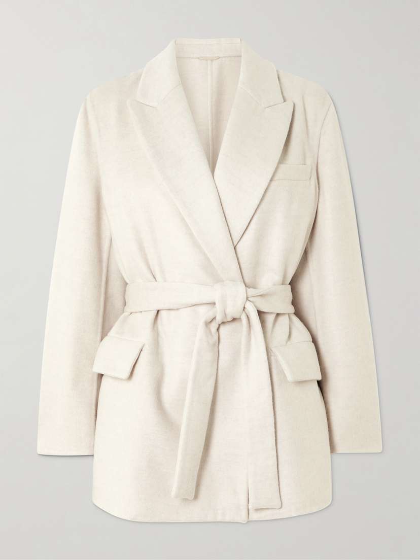 Brunello Cucinelli Belted Wool Blazer