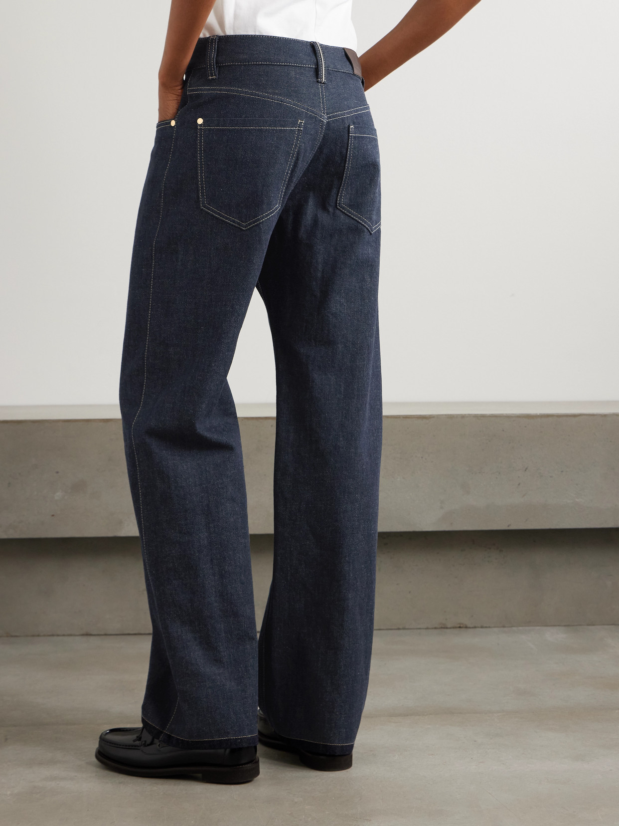 High-Rise Straight-Leg Jeans