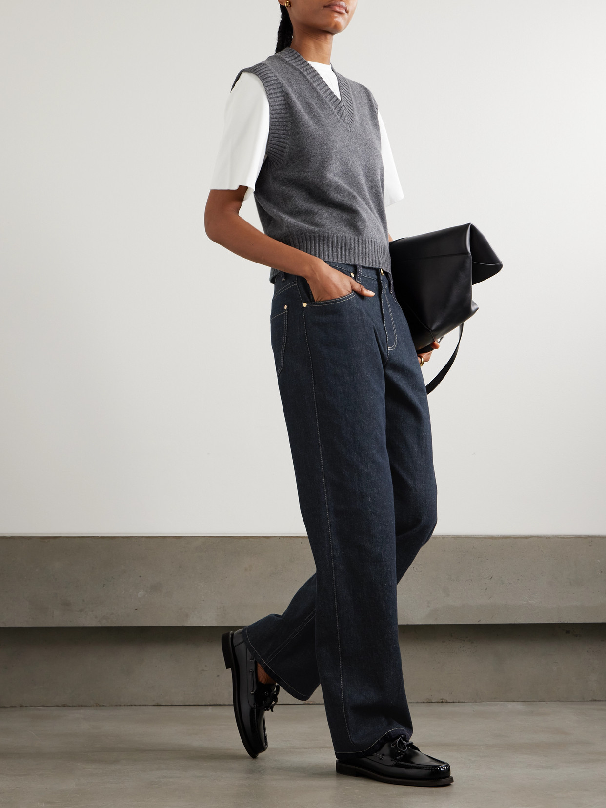 High-Rise Straight-Leg Jeans