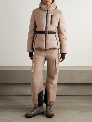 Brunello Cucinelli Belted padded wool jacket