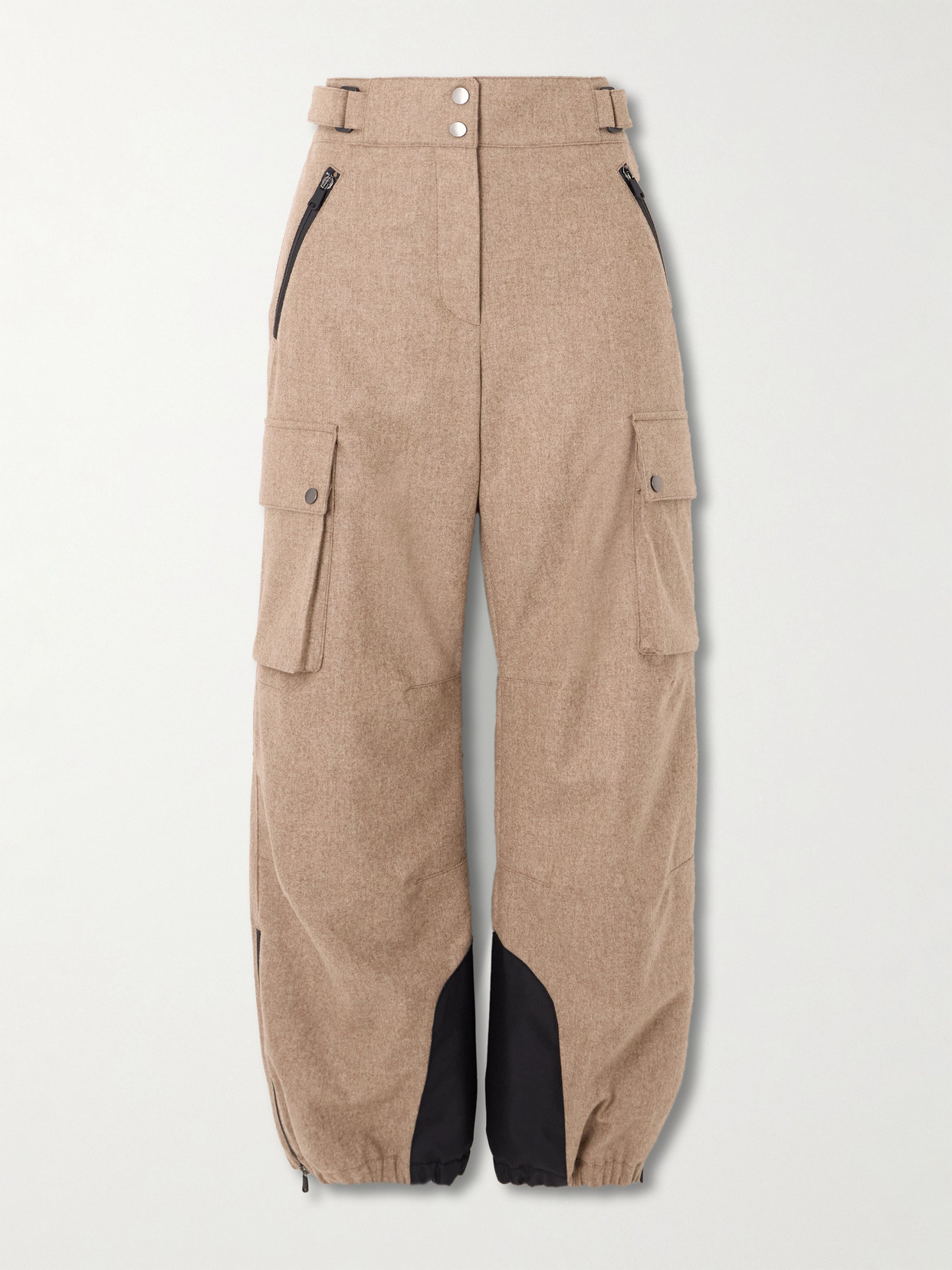 Brunello Cucinelli Wool Tapered Ski Pants In Neutral