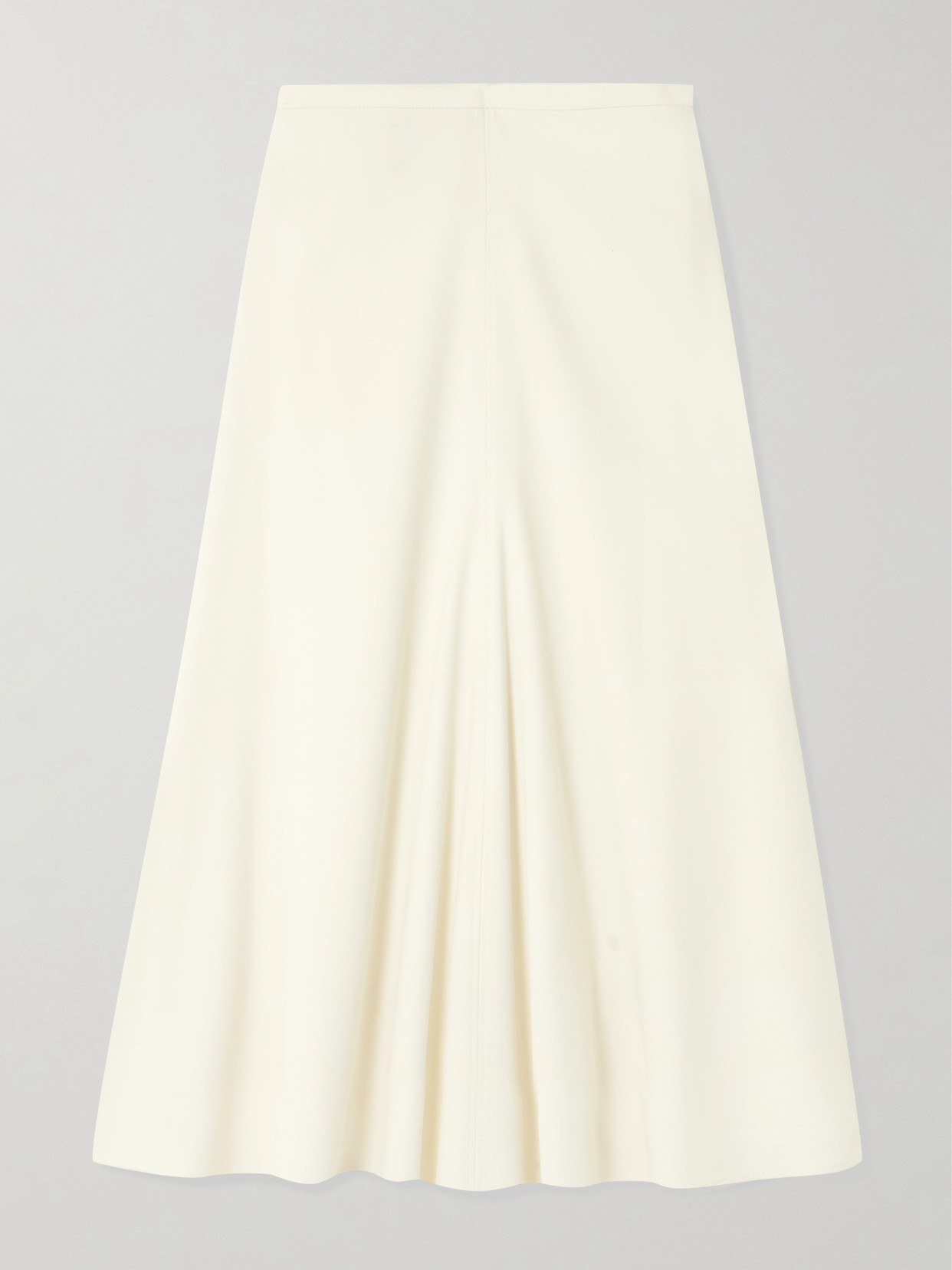 Brunello Cucinelli Wool-stretch A-line Midi Skirt In White