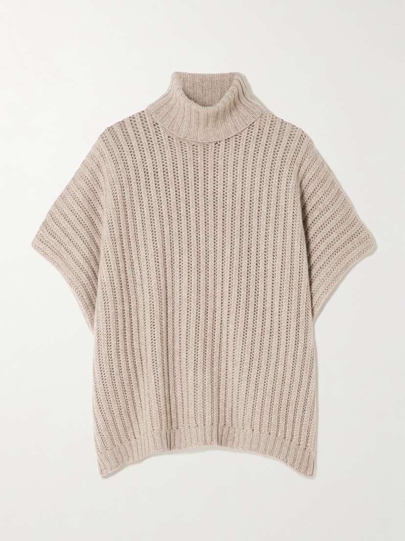 Brunello Cucinelli Ribbed Cashmere Turtleneck Sweater