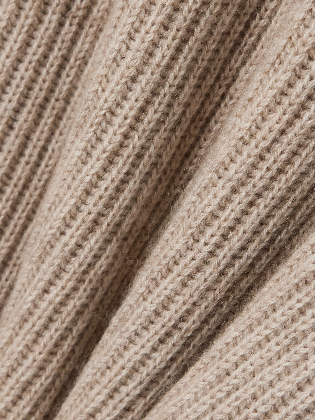Bead-Embellished Ribbed Cashmere Turtleneck Sweater