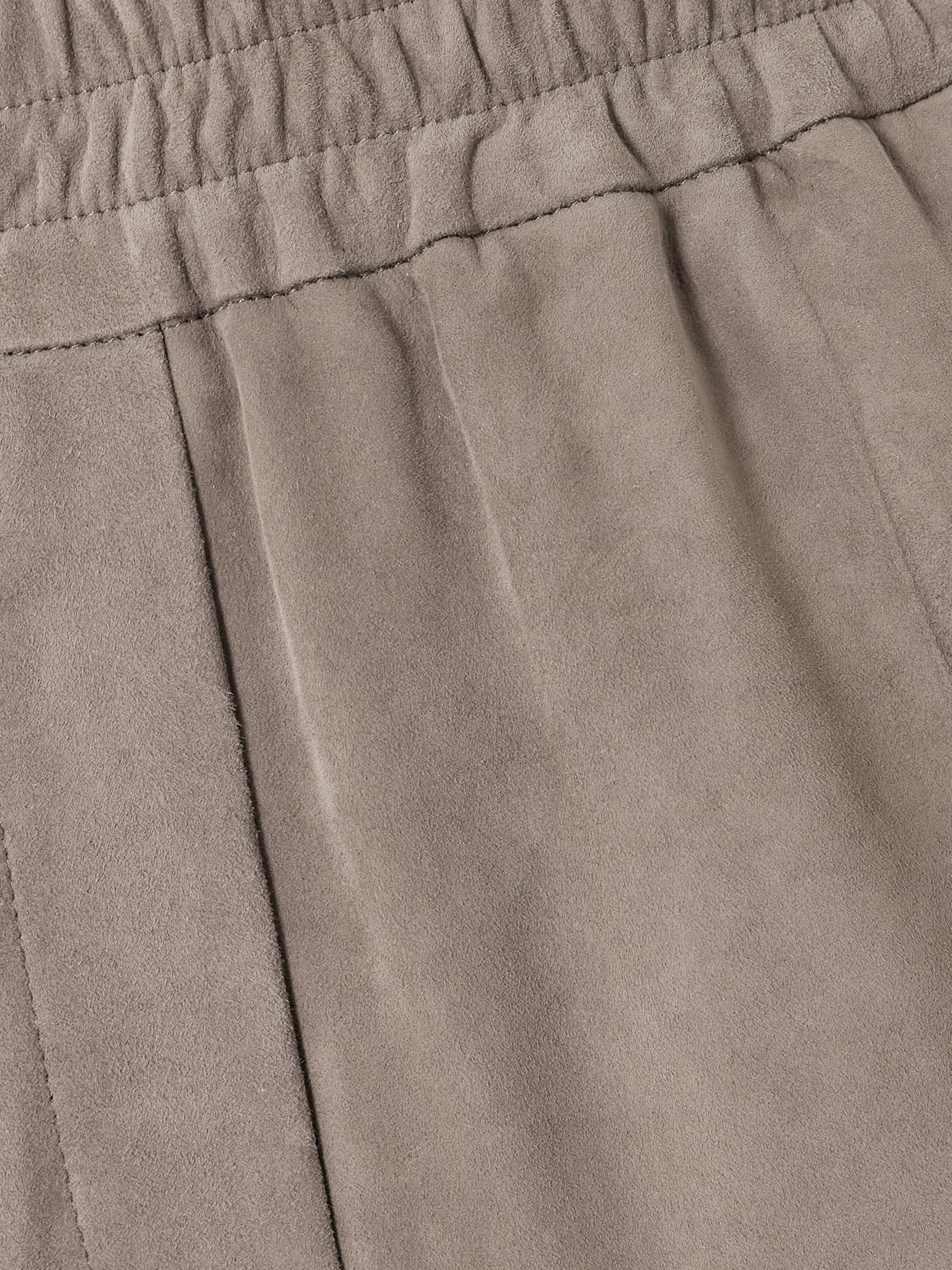 Brunello Cucinelli Suede Wide-leg Pants In Gray