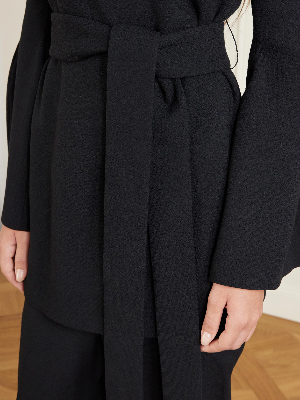 Gabriela Hearst Shandon Belted Wool Tunic In Black