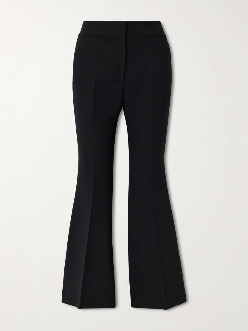 Gabriela Hearst Marsh Pleated Wool-crepe Flared Pants