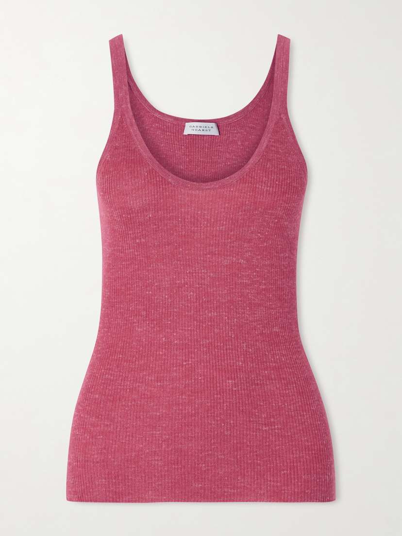 Gabriela Hearst Cinxia Ribbed Cashmere, Silk And Hemp-blend Tank
