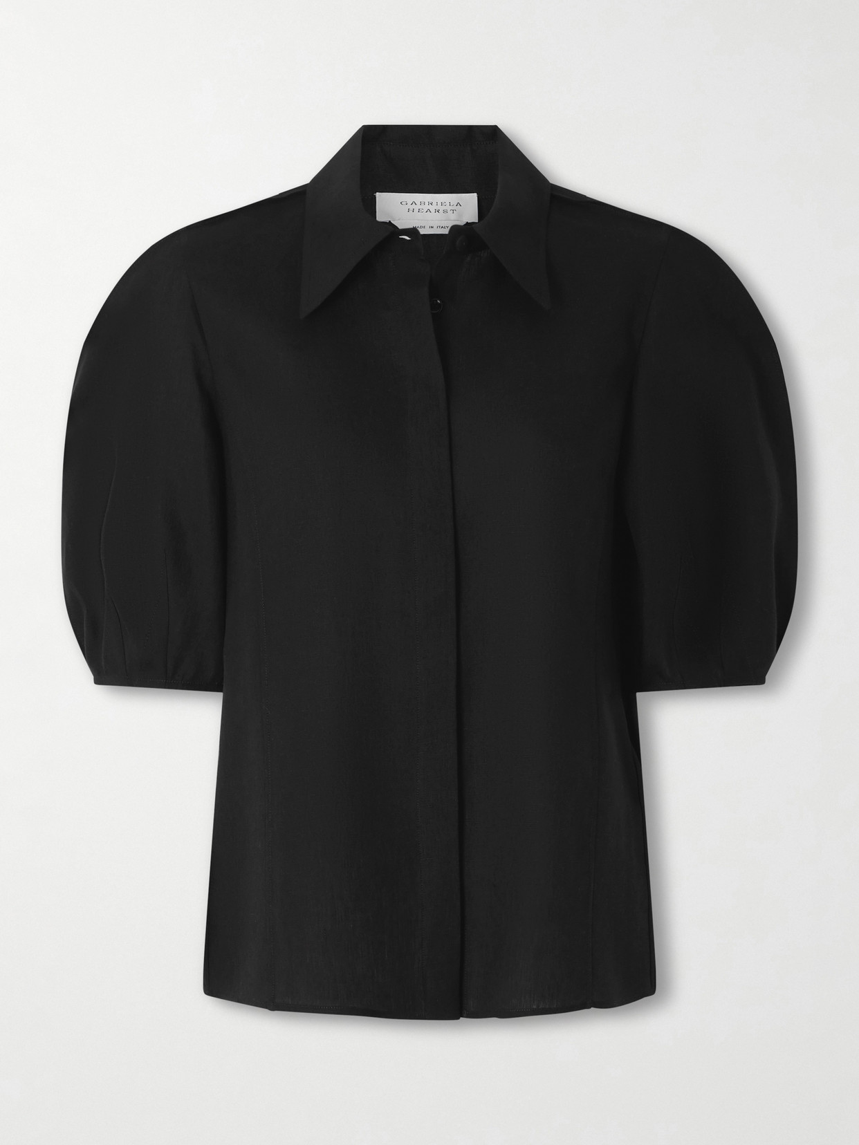 Gabriela Hearst Sansi Linen Shirt In Black