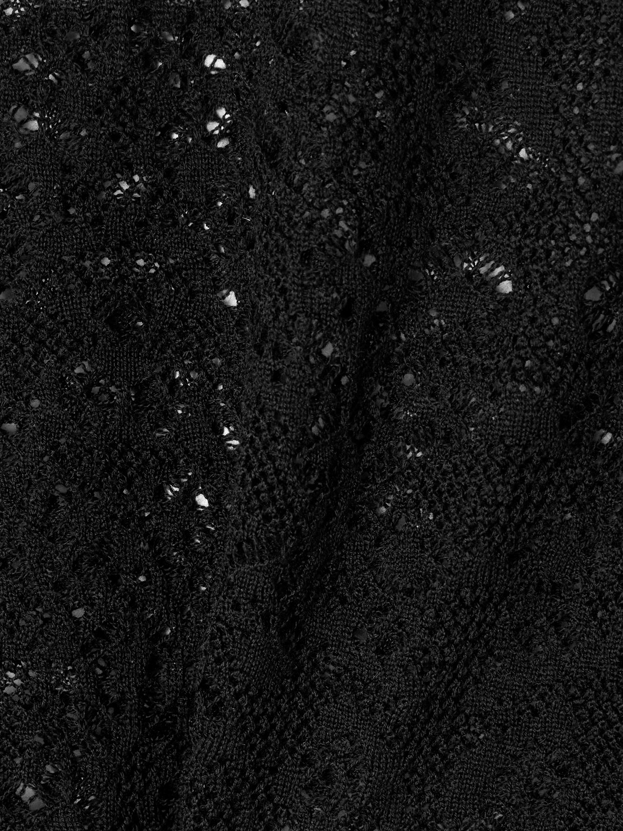 Gabriela Hearst Evander Open-knit Wool And Cashmere-blend Top In Black