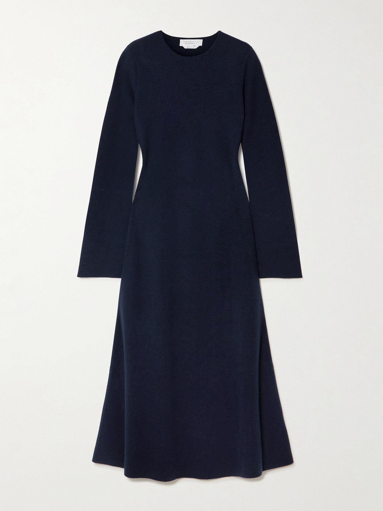 Gabriela Hearst Rebus Wool, Silk And Cashmere-blend Midi Dress In Blue