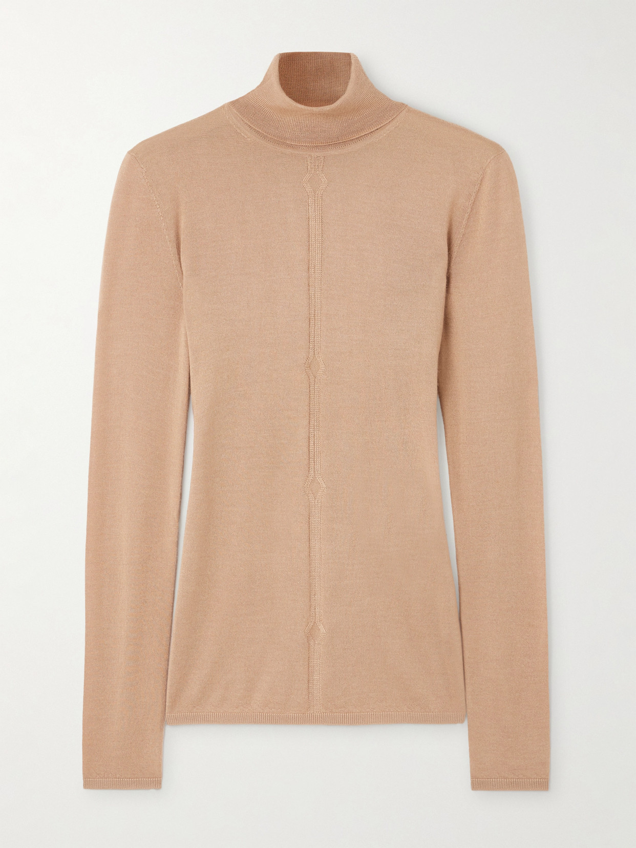 Gabriela Hearst Steinem Cashmere And Silk-blend Turtleneck Sweater In Brown