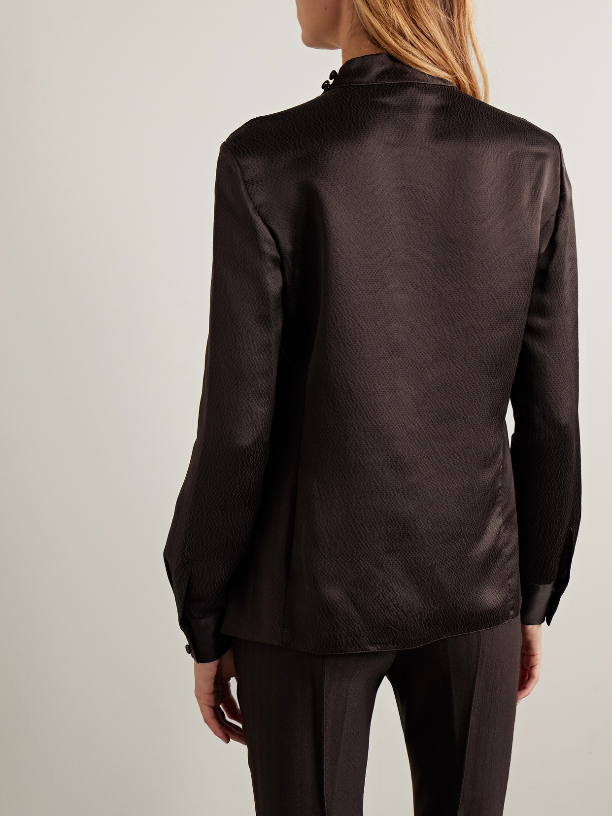 Marcela Draped Hammered Blouse