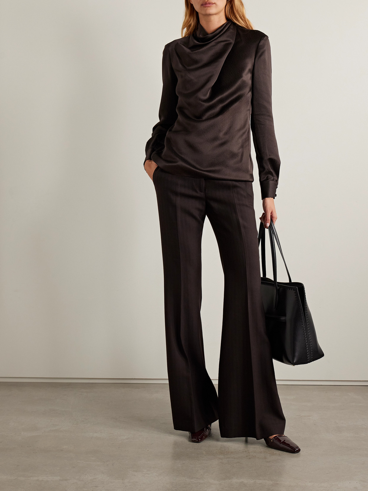 Marcela Draped Hammered Blouse
