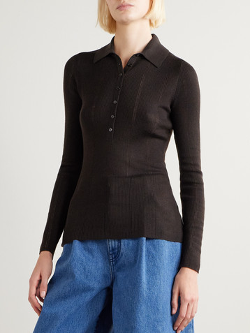 Gabriela Hearst Sophia wool polo shirt