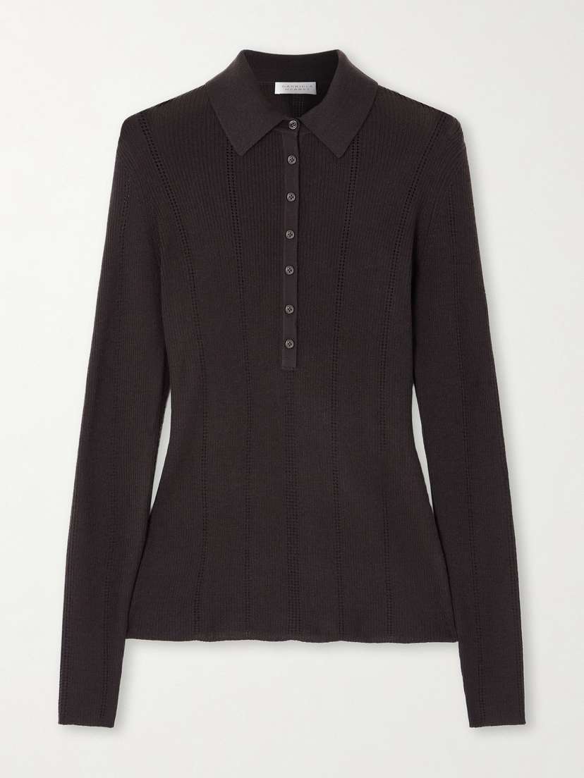 Gabriela Hearst Sophia Wool Polo Shirt