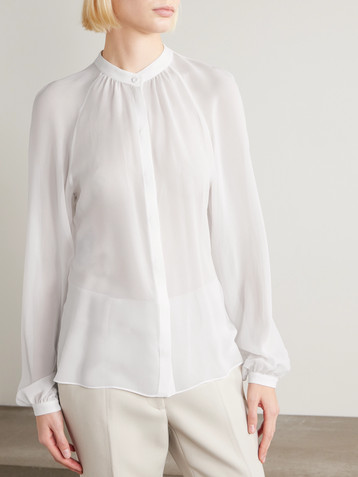 Gabriela Hearst Gian silk-chiffon blouse