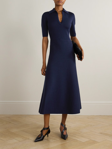 Gabriela Hearst Bradley wool, silk and cashmere-blend midi dress