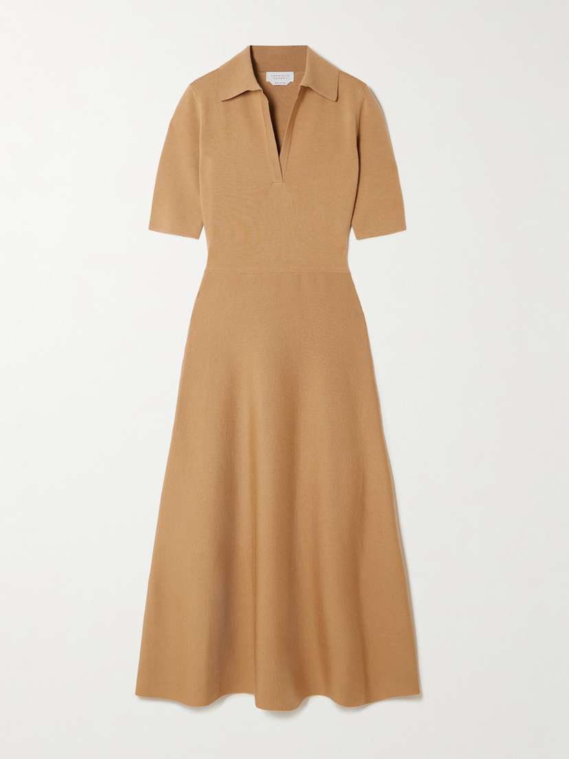 Gabriela Hearst Bradley Wool, Silk And Cashmere-blend Midi Dress