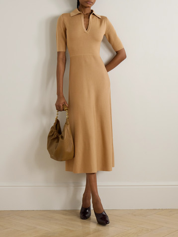 Gabriela Hearst Bradley wool, silk and cashmere-blend midi dress