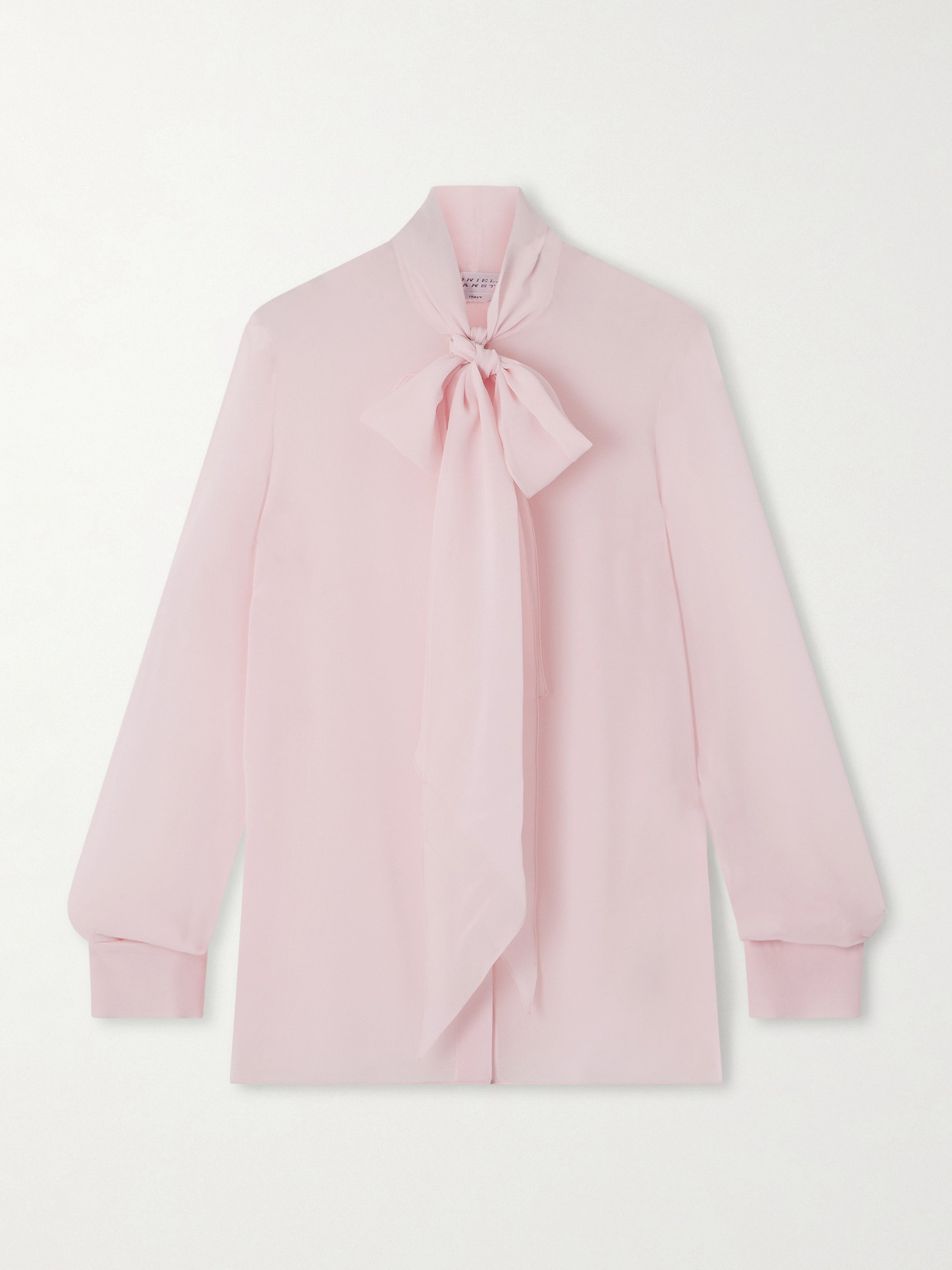 Gabriela Hearst Shildon Pussy-bow Silk-georgette Blouse In Pink