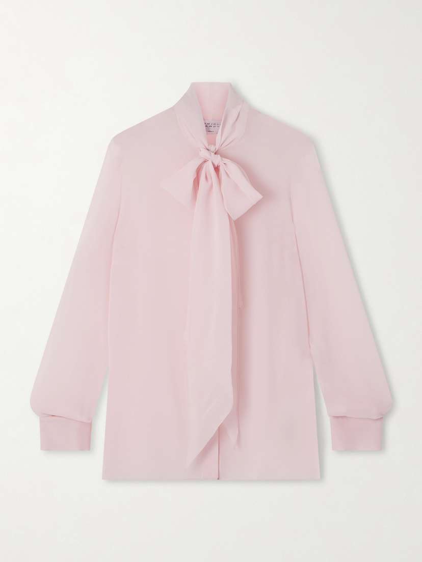 Gabriela Hearst Shildon Pussy-bow Silk-georgette Blouse
