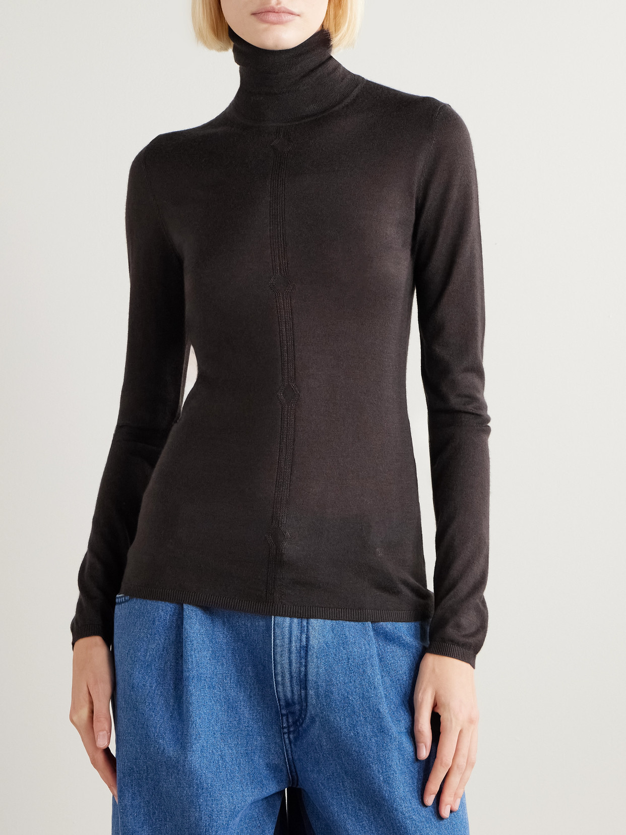 Steinem Cashmere And Silk-Blend Turtleneck Sweater