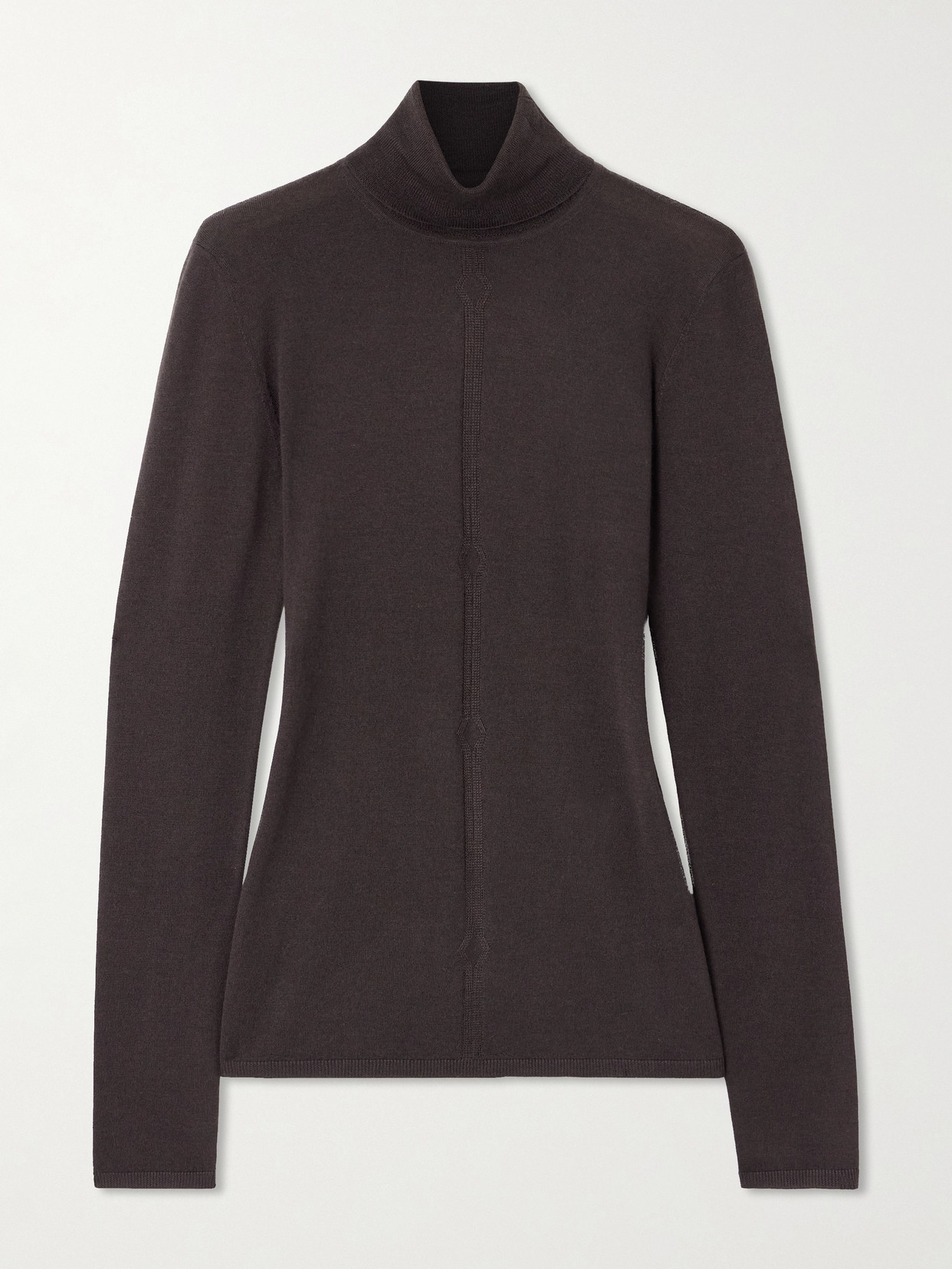 Gabriela Hearst Steinem Cashmere And Silk-blend Turtleneck Sweater In Purple