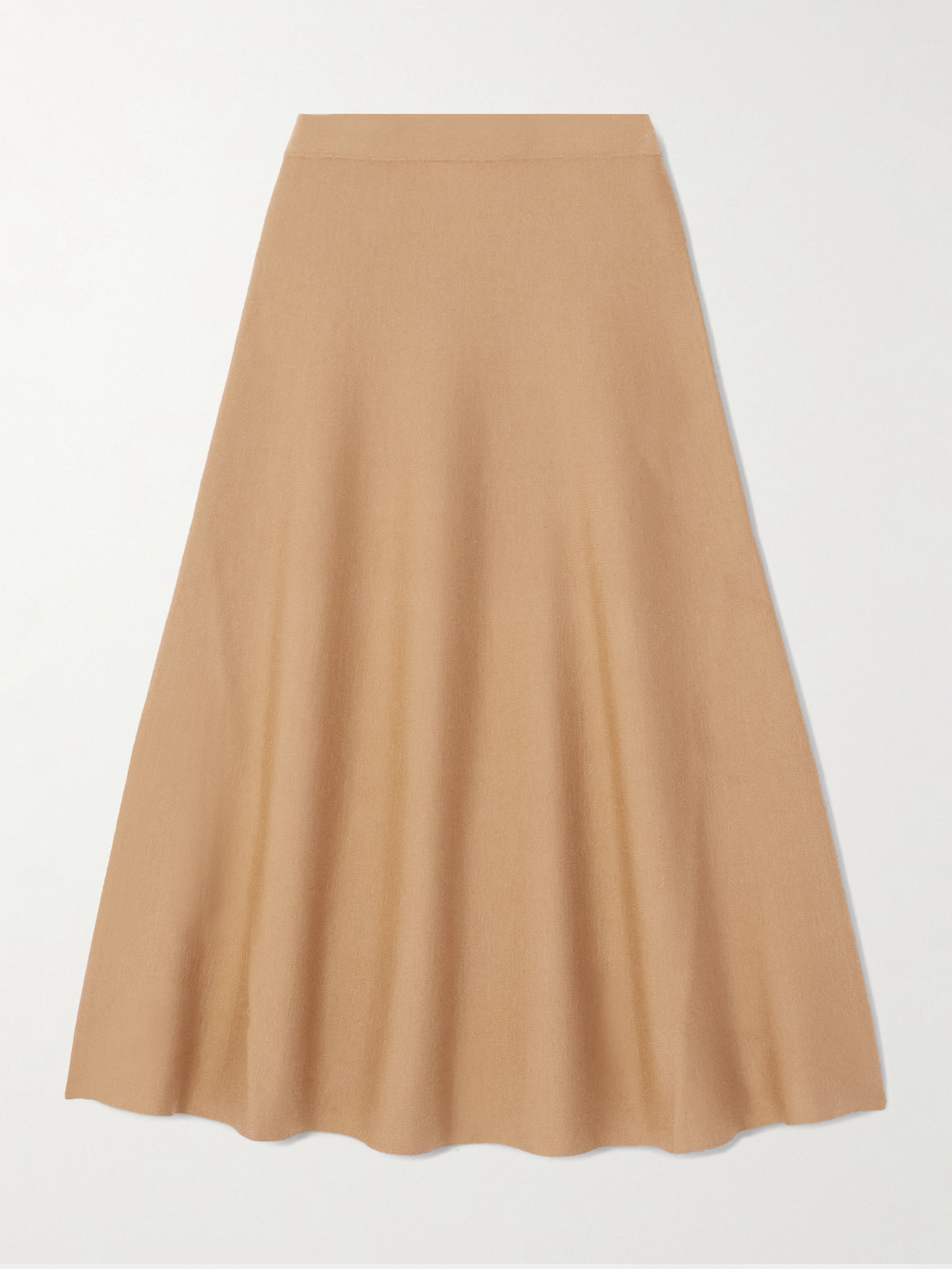 Gabriela Hearst Freddie Wool, Silk And Cashmere-blend Midi Skirt In Neutral