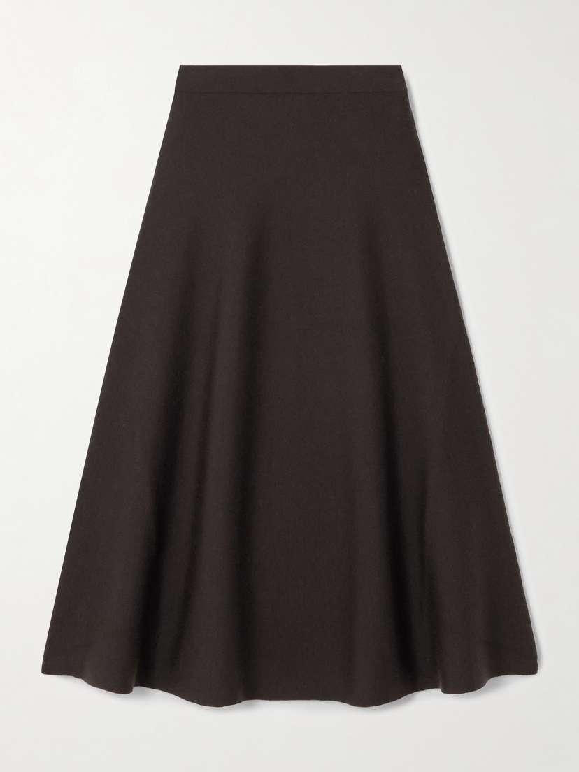 Gabriela Hearst Freddie Wool, Silk And Cashmere-blend Midi Skirt