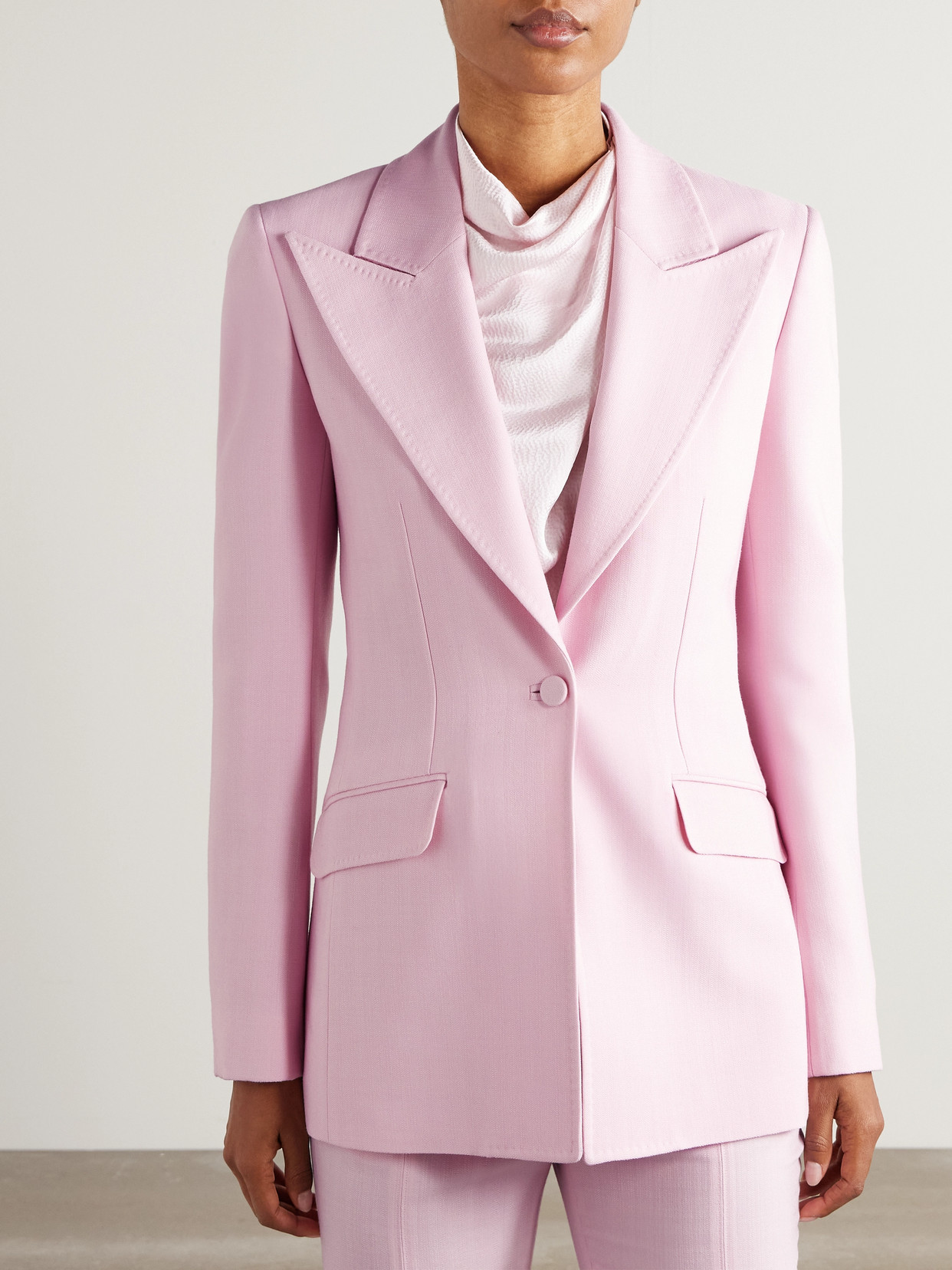 Gabriela Hearst Leiva Wool Blazer In Pink